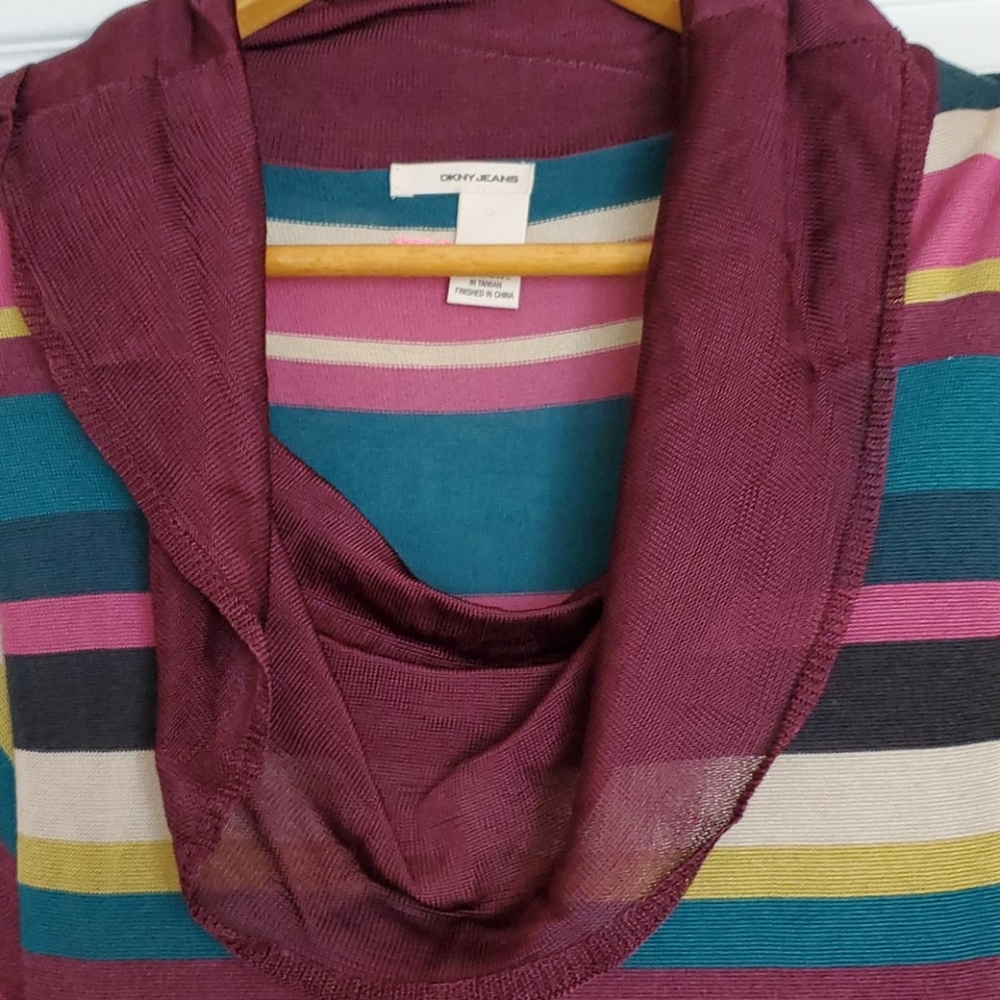 DKNY NWT striped half sleeve sweater dress M - Picture 4 of 8